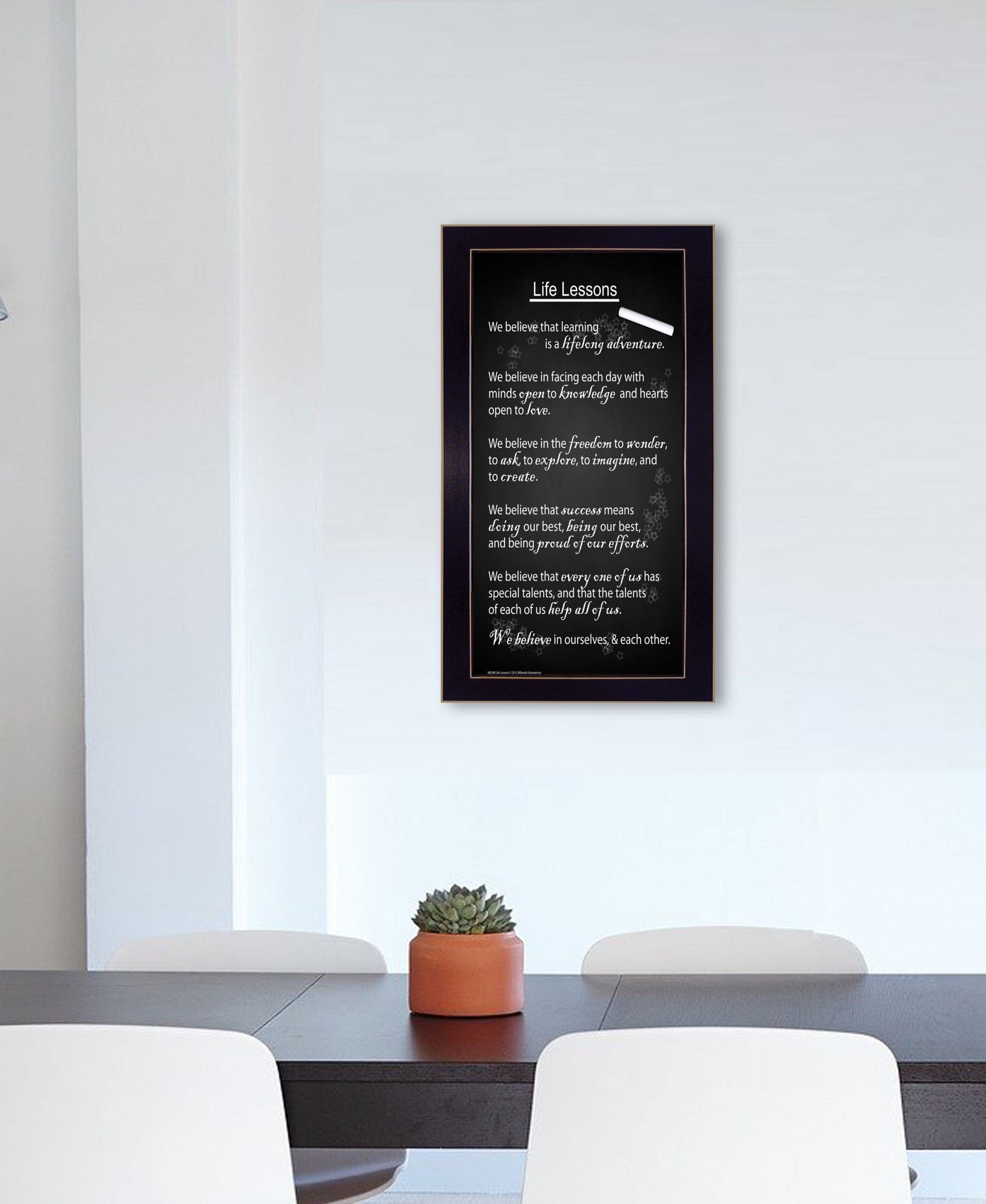 Life Lessons 5 Black Framed Print Wall Art - Homeroots