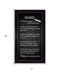 Life Lessons 5 Black Framed Print Wall Art - Homeroots