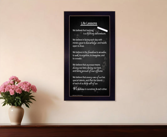 Life Lessons 5 Black Framed Print Wall Art - Homeroots