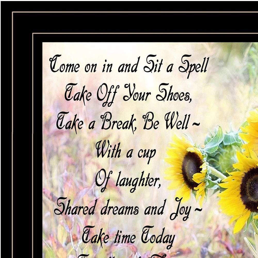 Sharing Sunshine 1 Black Framed Print Wall Art - Homeroots - Flyclothing LLC