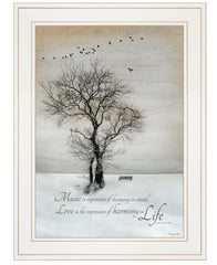 Harmony 1 White Framed Print Kitchen Wall Art - Homeroots