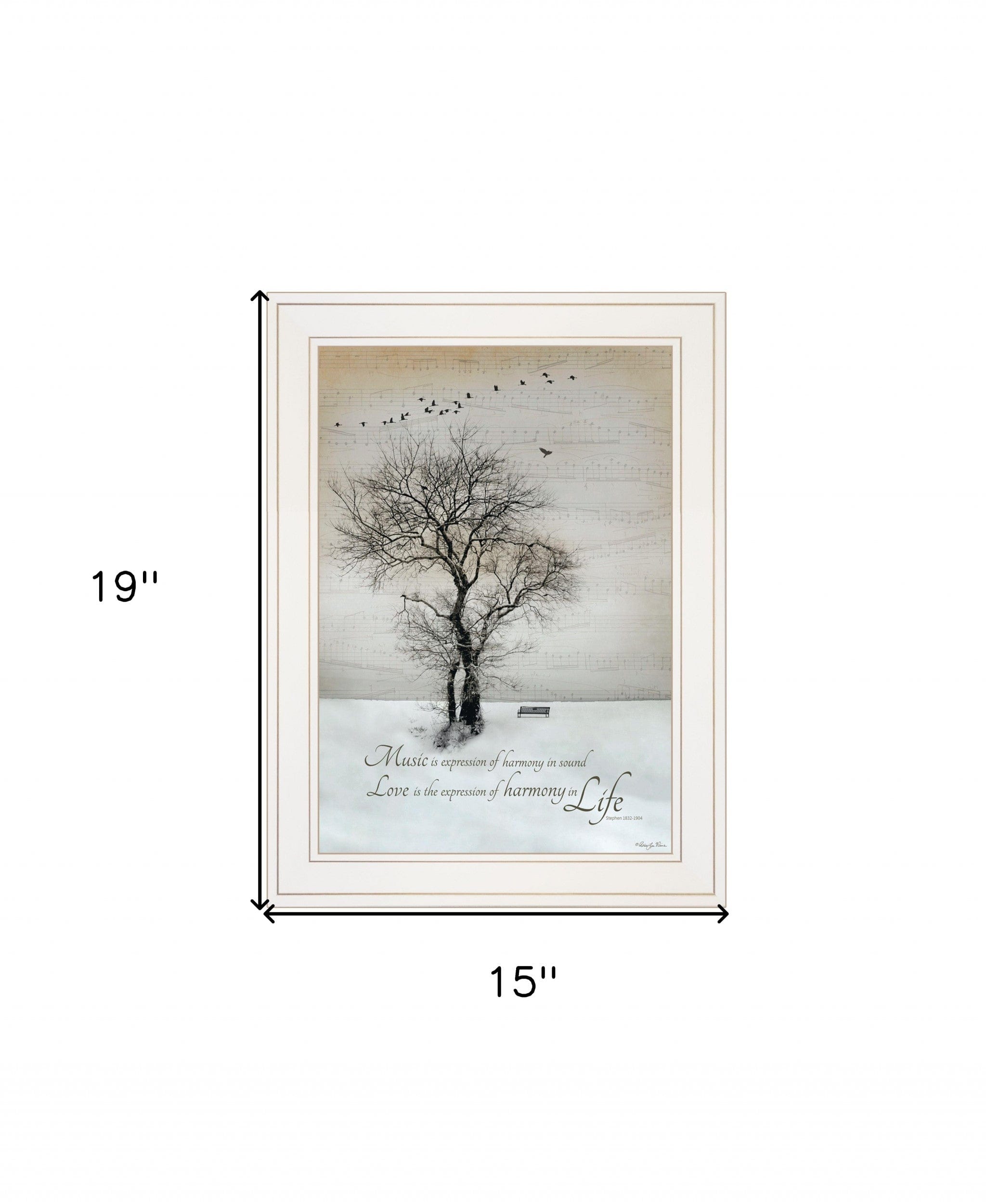 Harmony 1 White Framed Print Kitchen Wall Art - Homeroots