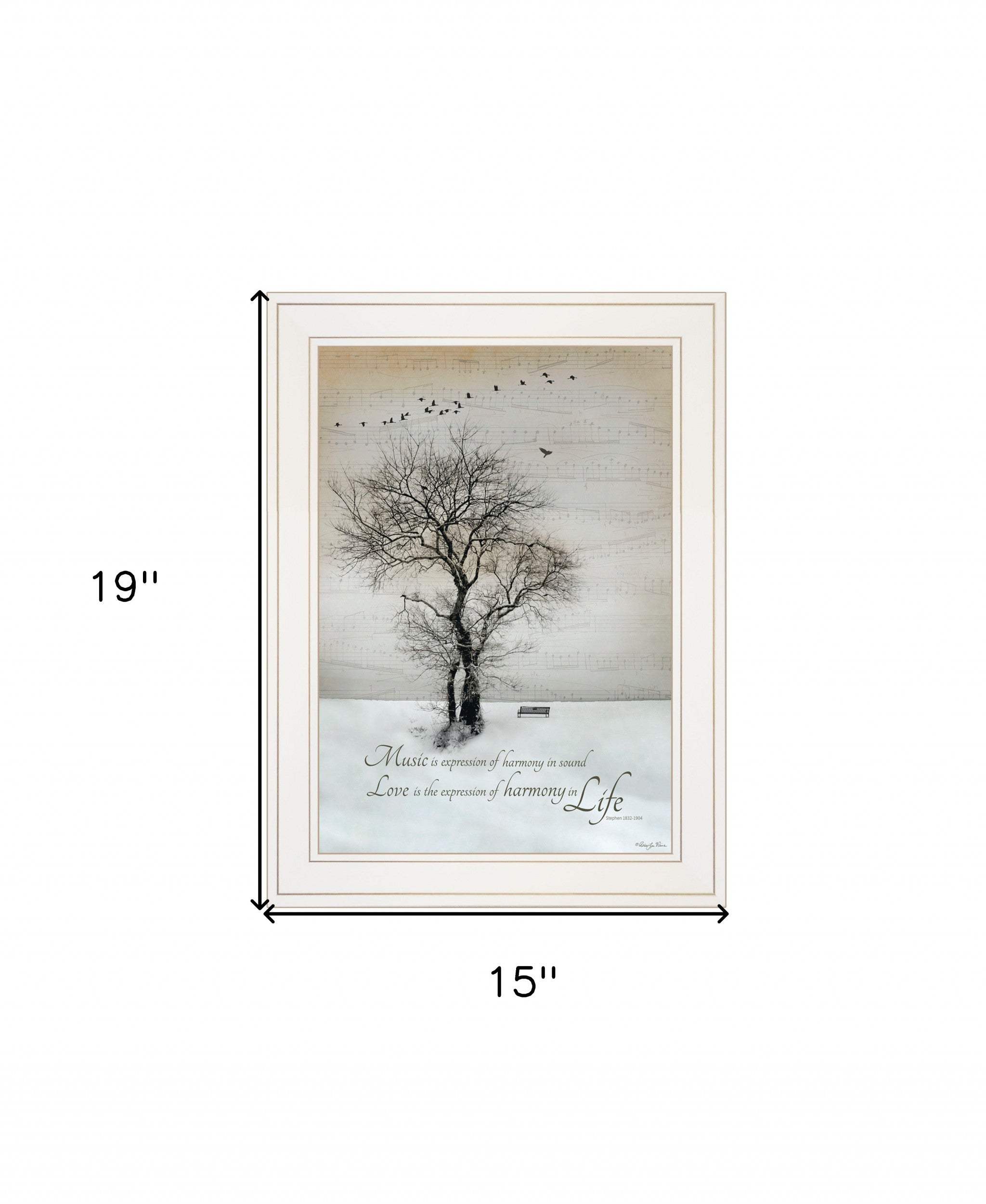 Harmony 1 White Framed Print Kitchen Wall Art - Homeroots - Flyclothing LLC