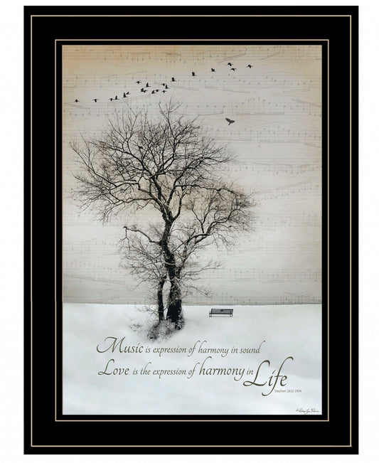 Harmony 2 Black Framed Print Kitchen Wall Art - Homeroots