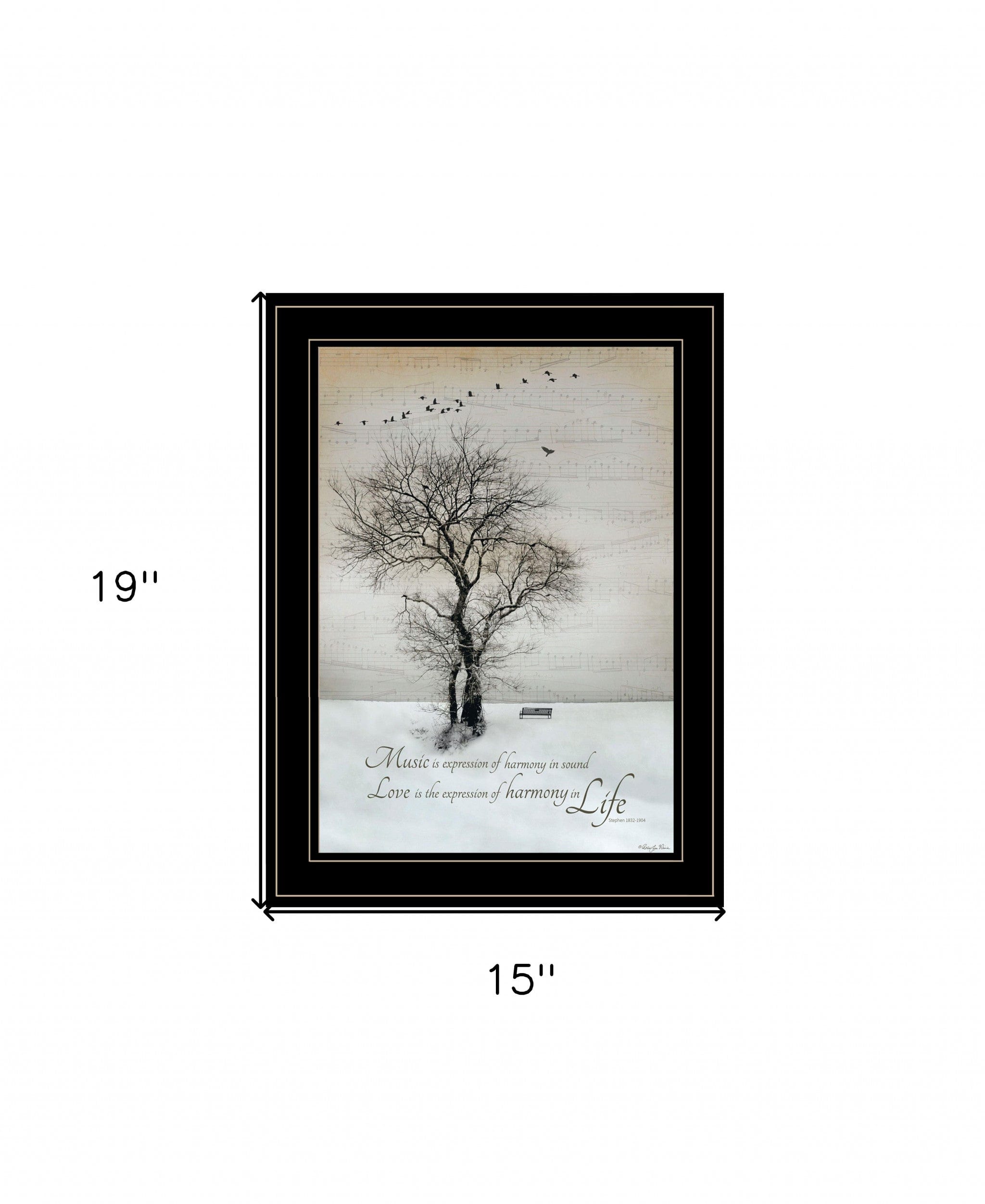 Harmony 2 Black Framed Print Kitchen Wall Art - Homeroots