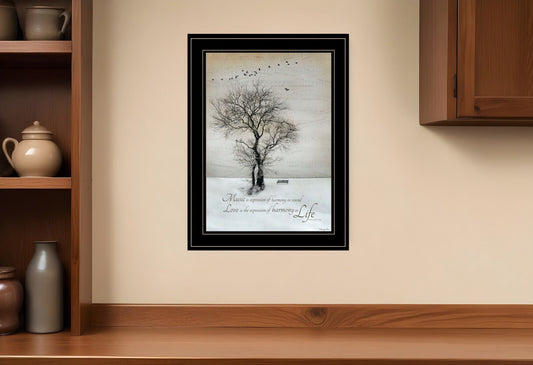 Harmony 2 Black Framed Print Kitchen Wall Art - Homeroots