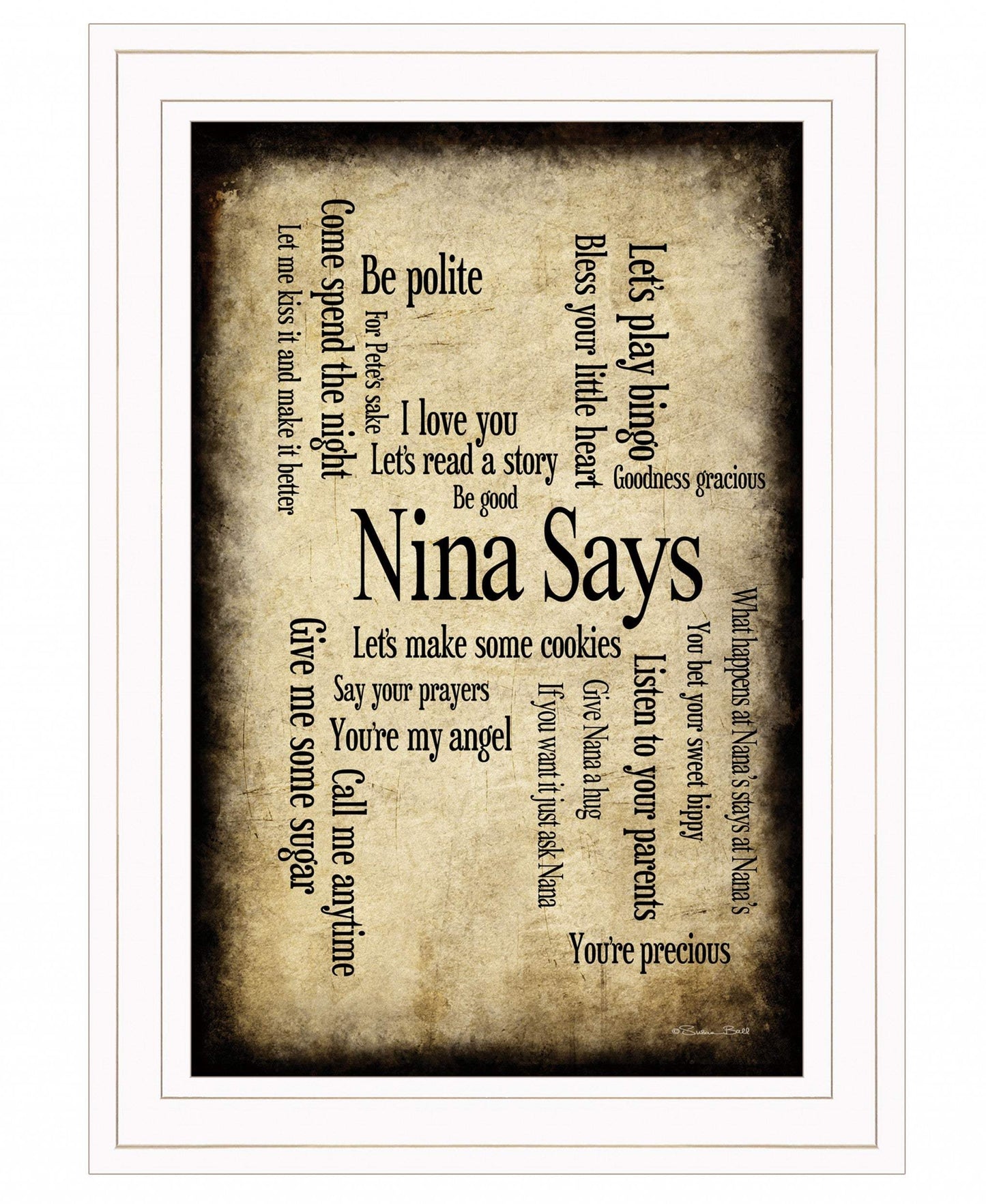 Nina Says 1 White Framed Print Wall Art - Homeroots - Flyclothing LLC