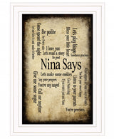 Nina Says 1 White Framed Print Wall Art - Homeroots - Flyclothing LLC