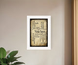 Nina Says 1 White Framed Print Wall Art - Homeroots