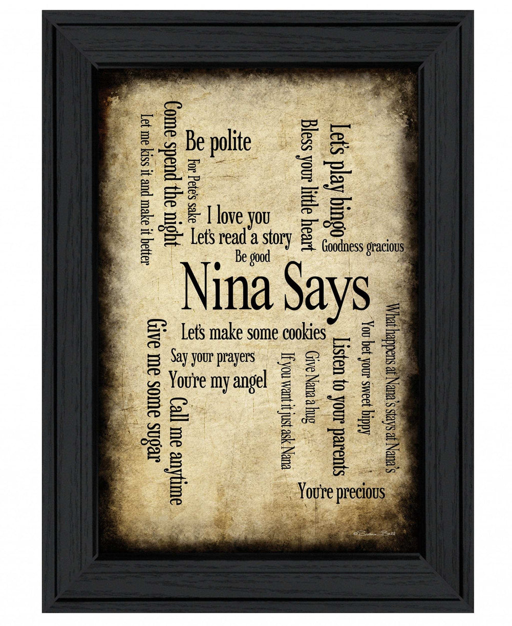 Nina Says 2 Black Framed Print Wall Art - Homeroots - Flyclothing LLC