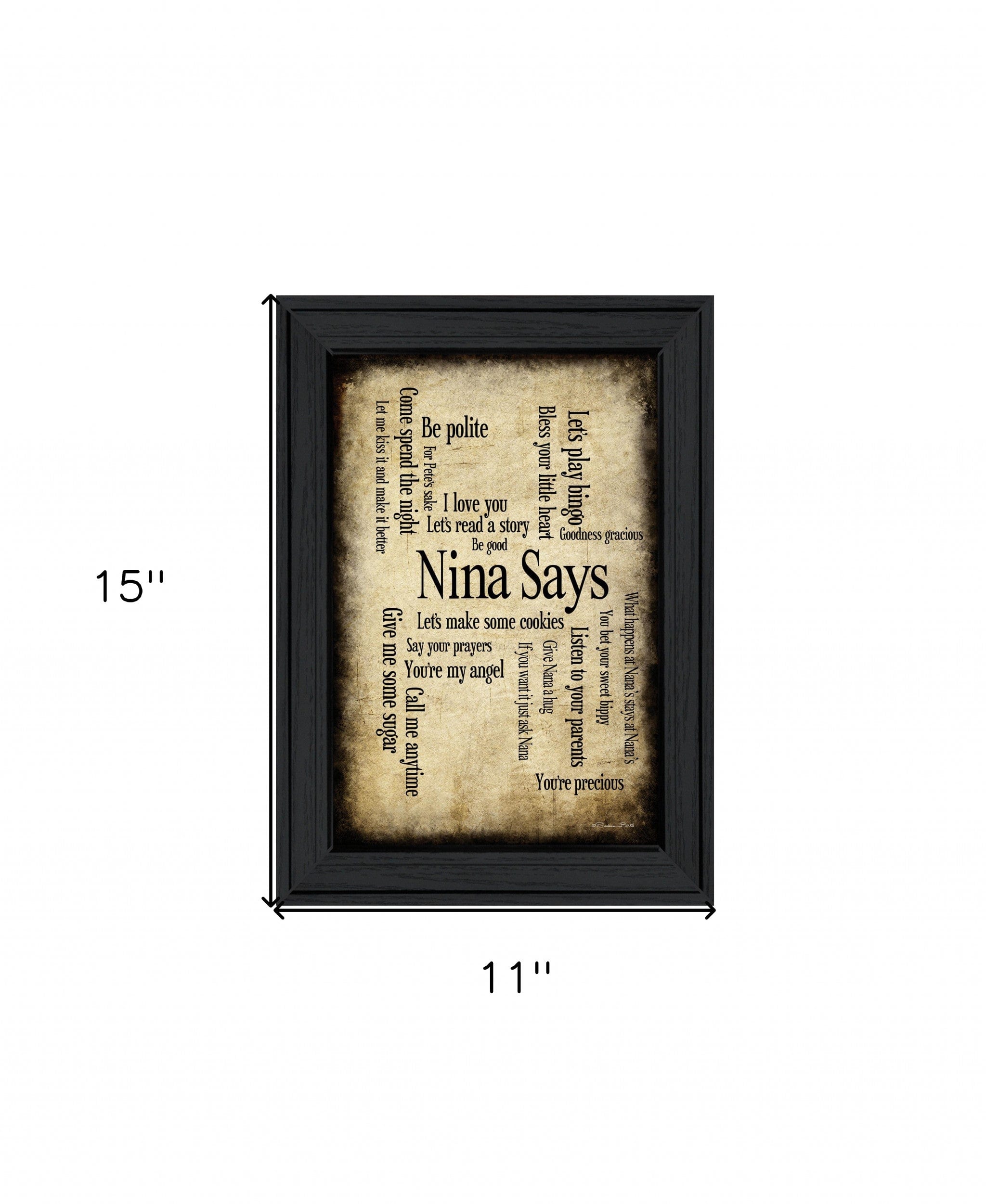 Nina Says 2 Black Framed Print Wall Art - Homeroots