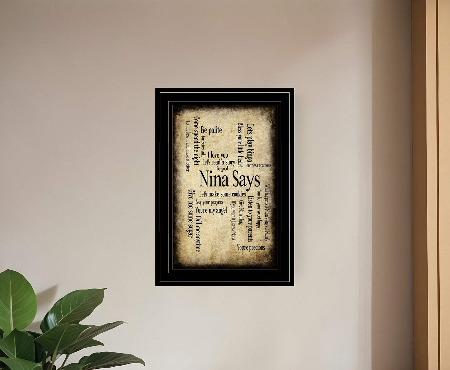 Nina Says 3 Black Framed Print Wall Art - Homeroots - Flyclothing LLC