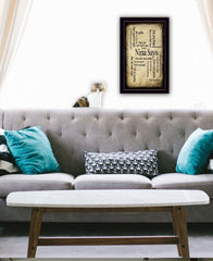 Nina Says 4 Black Framed Print Wall Art - Homeroots