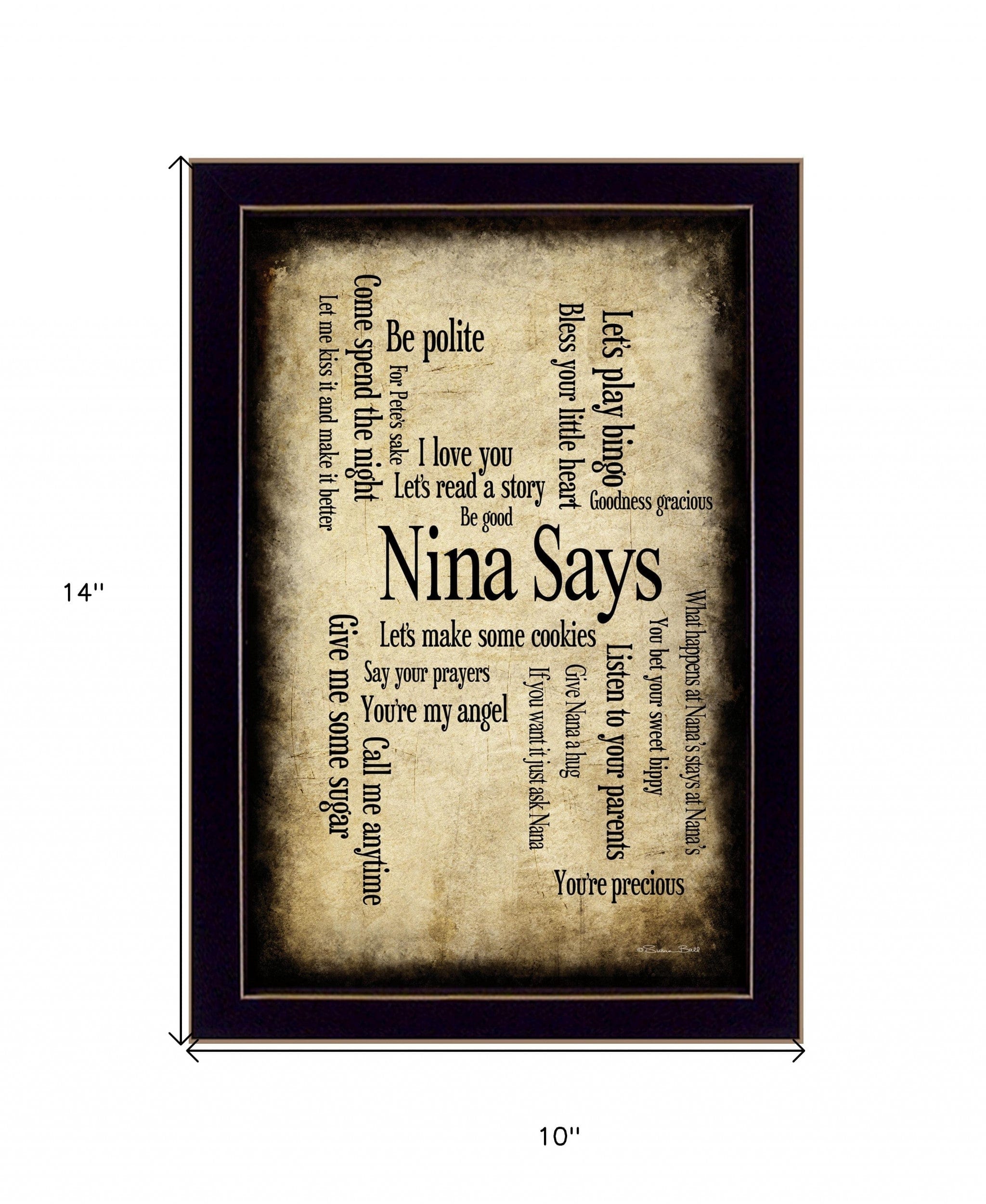 Nina Says 4 Black Framed Print Wall Art - Homeroots