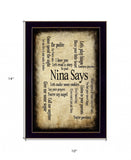 Nina Says 4 Black Framed Print Wall Art - Homeroots - Flyclothing LLC