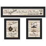 Set Of Three Kitchen Black Framed Prints Kitchen Wall Art - Homeroots