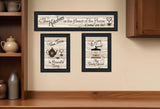 Set Of Three Kitchen Black Framed Prints Kitchen Wall Art - Homeroots