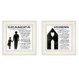Set Of Two My Grandparents are the Best 2 White Framed Print Wall Art - Homeroots