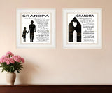 Set Of Two My Grandparents are the Best 2 White Framed Print Wall Art - Homeroots