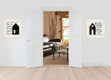 Set Of Two House or Blessing White Framed Print Wall Art - Homeroots - Flyclothing LLC