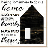 Set Of Two House or Blessing White Framed Print Wall Art - Homeroots