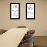 Set Of Two Eye Charts 1 Black Framed Print Wall Art - Homeroots
