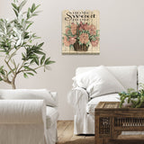 Home Sweet Home Peonies Unframed Print Wall Art - Homeroots