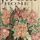 Home Sweet Home Peonies Unframed Print Wall Art - Homeroots