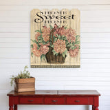 Home Sweet Home Peonies Unframed Print Wall Art - Homeroots - Flyclothing LLC