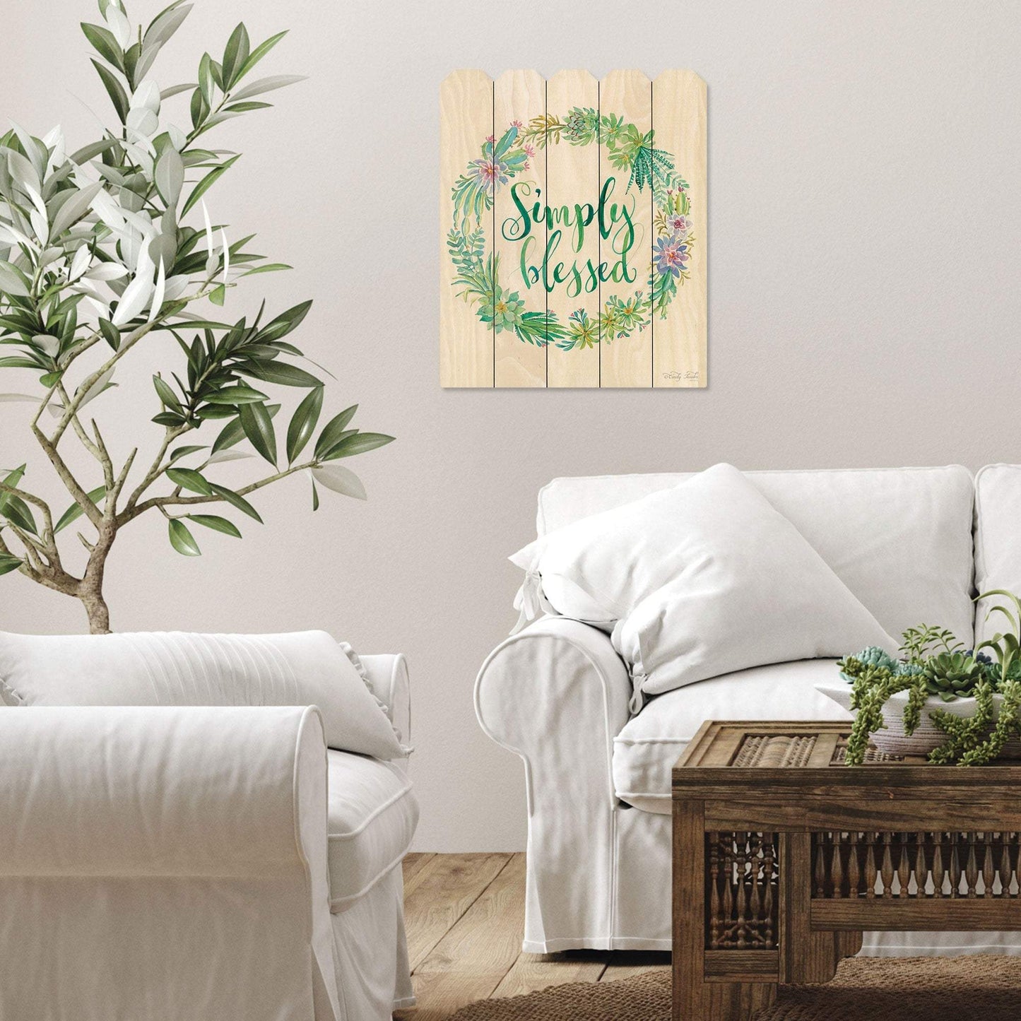 Simply Blessed Unframed Print Wall Art - Homeroots - Flyclothing LLC