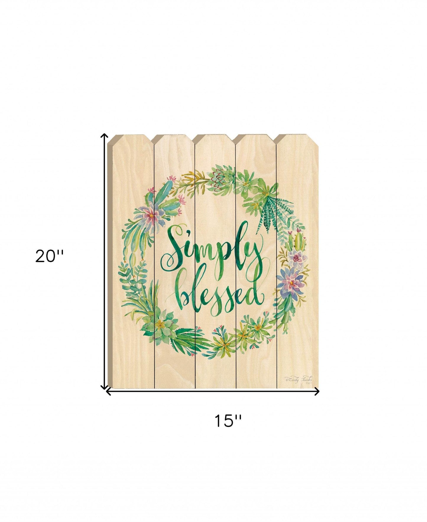 Simply Blessed Unframed Print Wall Art - Homeroots - Flyclothing LLC