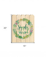 Simply Blessed Unframed Print Wall Art - Homeroots - Flyclothing LLC