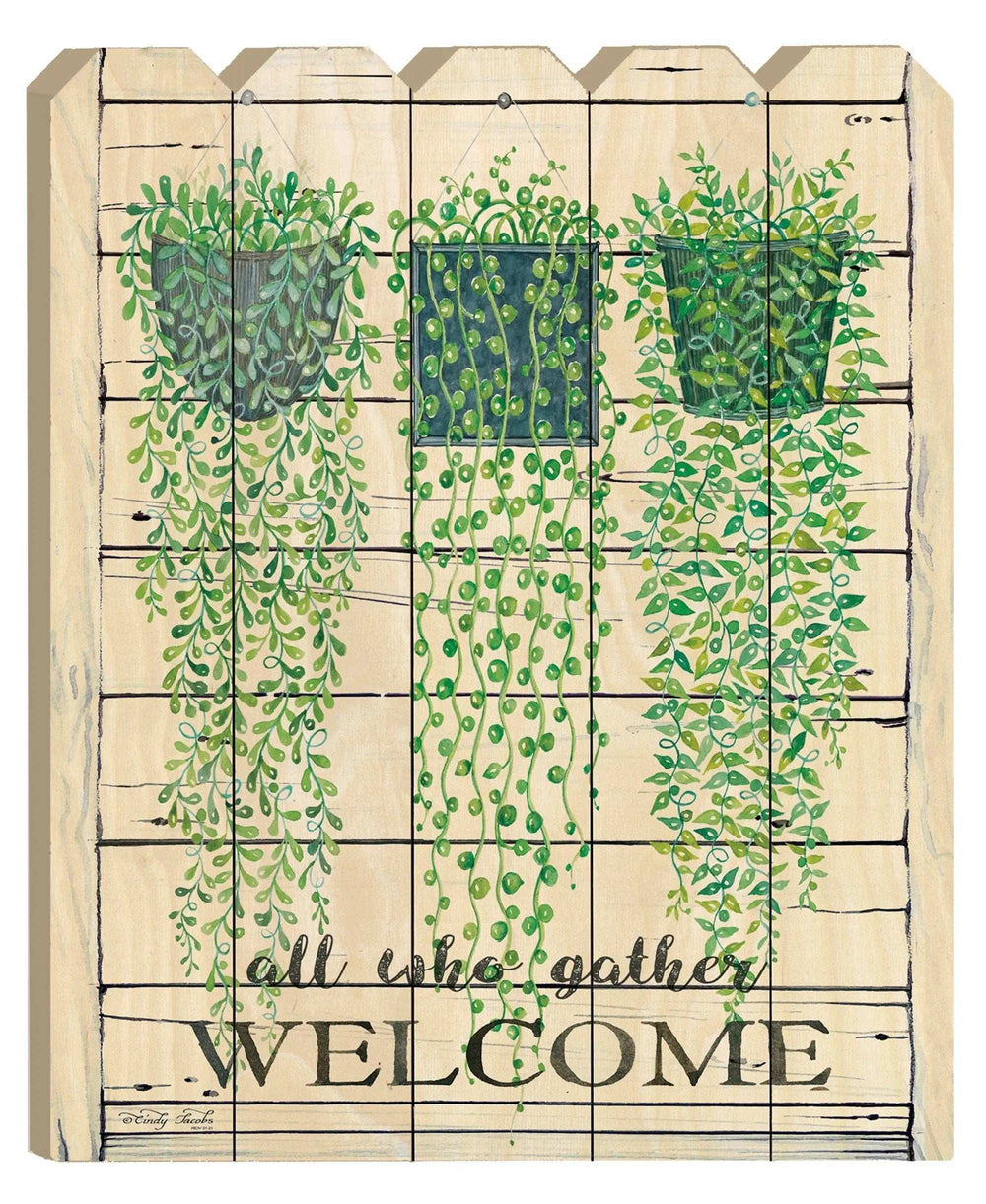 Ivy Welcome Unframed Print Wall Art - Homeroots - Flyclothing LLC