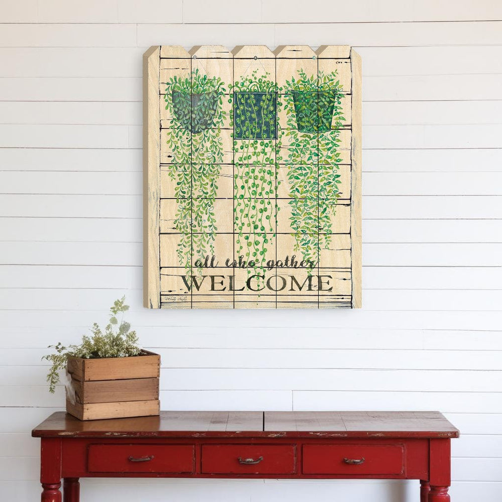 Ivy Welcome Unframed Print Wall Art - Homeroots
