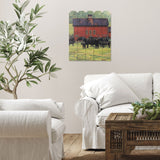 By the Red Barn Unframed Print Wall Art - Homeroots