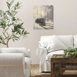 Snowy Locomotive Unframed Picket Fence Wall Art - Homeroots