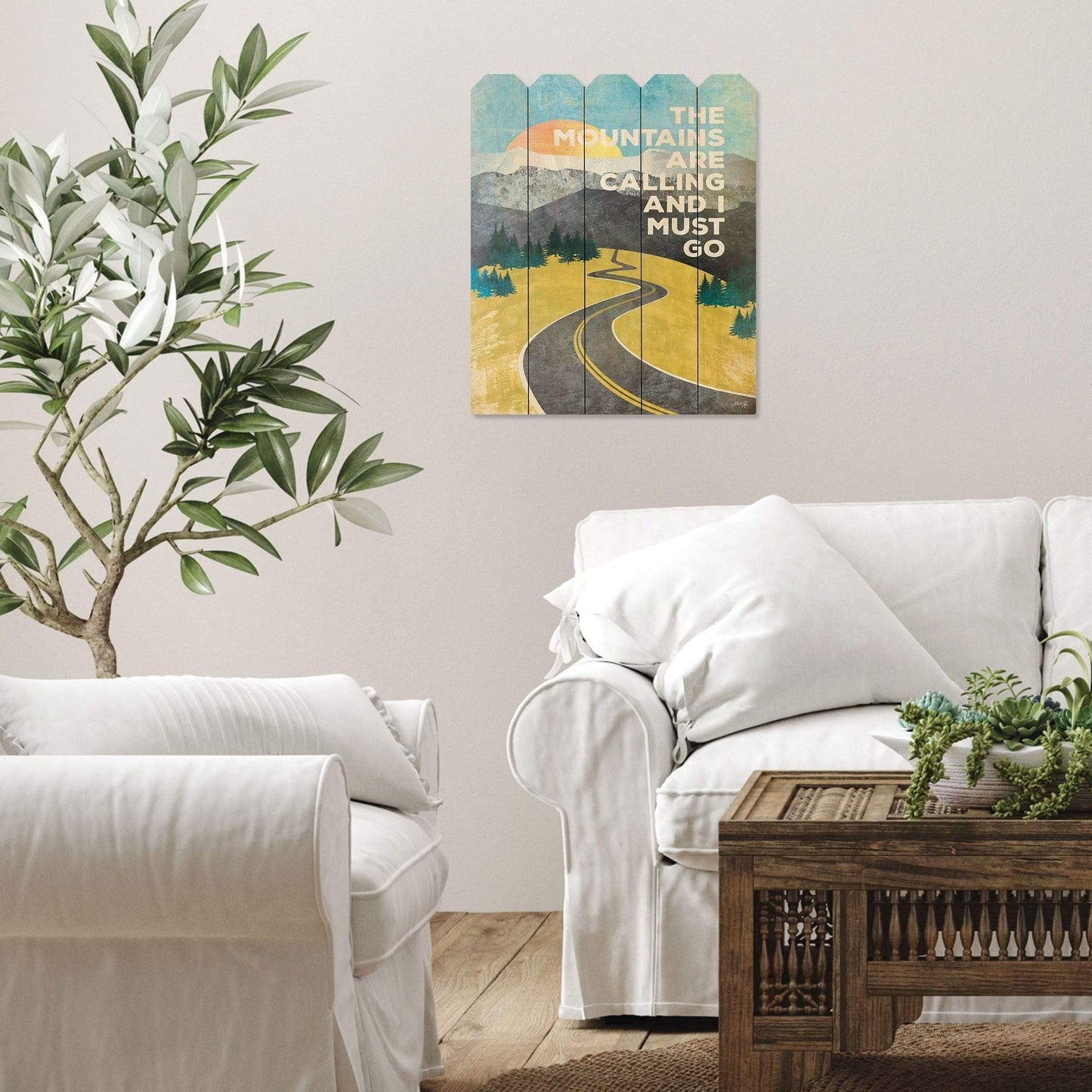 The Mountains are Calling Unframed Print Wall Art - Homeroots - Flyclothing LLC