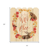 Wild and Free Wreath Unframed Print Wall Art - Homeroots - Flyclothing LLC