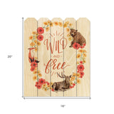 Wild and Free Wreath Unframed Print Wall Art - Homeroots - Flyclothing LLC