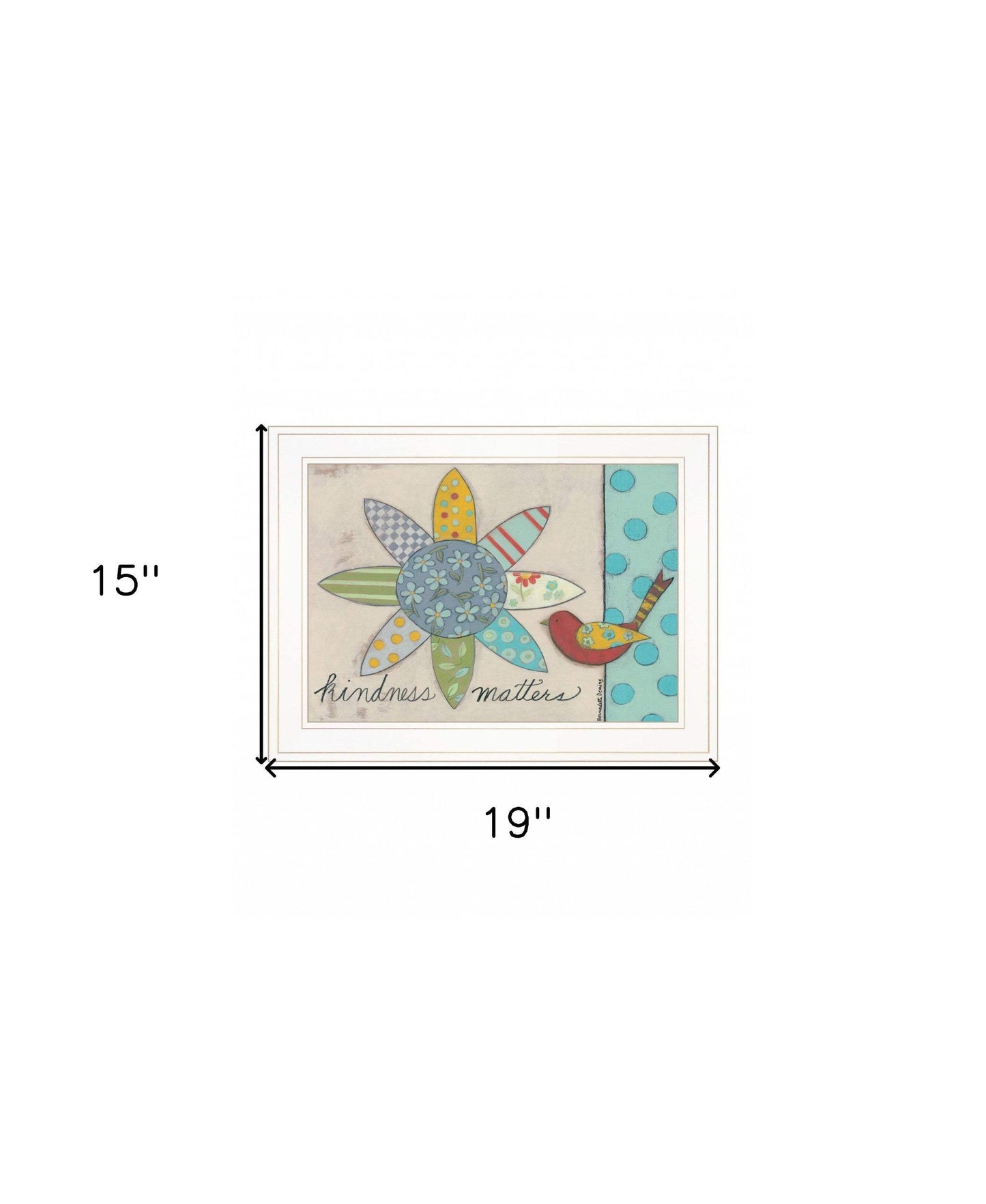 Kindness Matters 1 White Framed Print Wall Art - Homeroots - Flyclothing LLC
