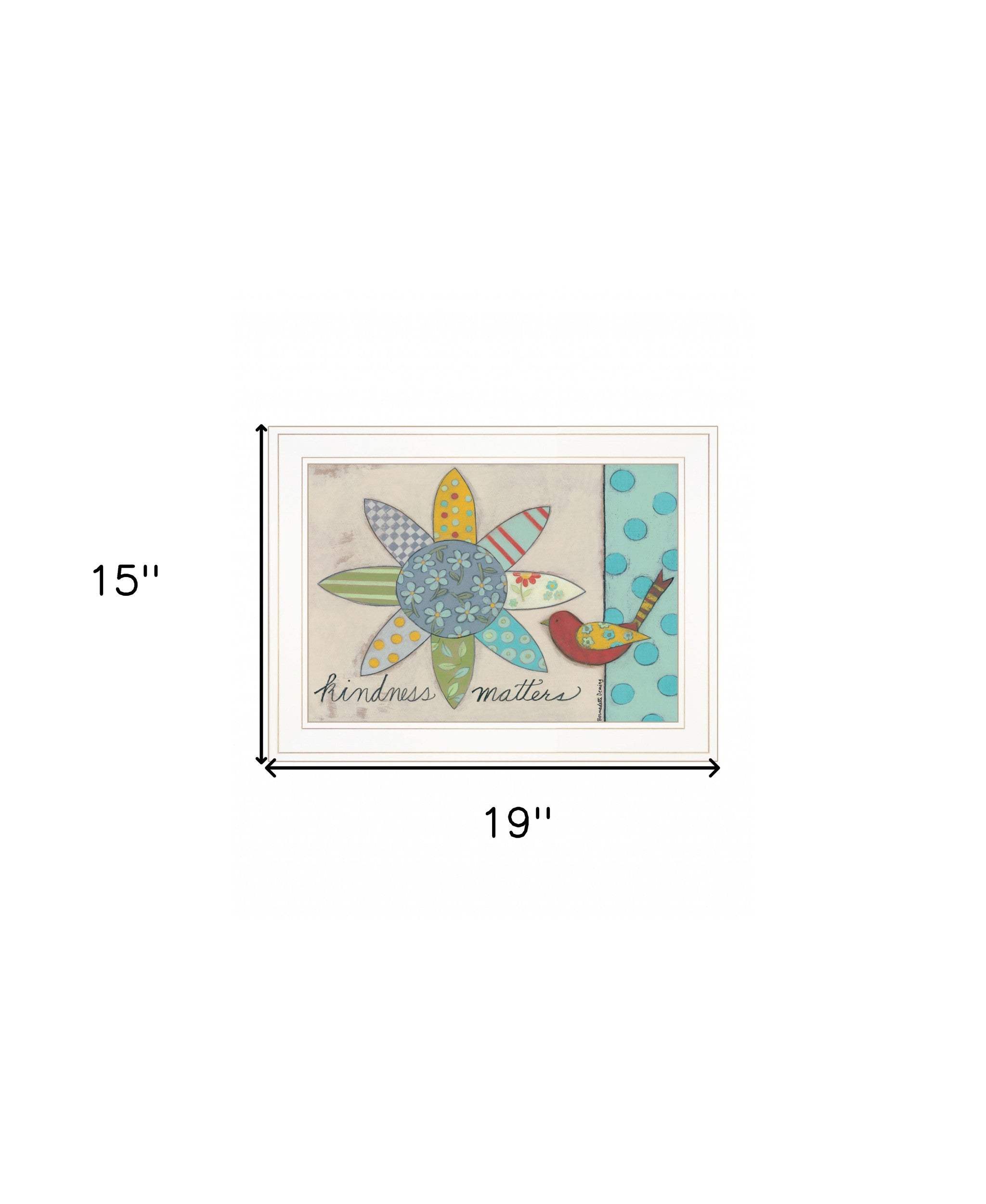 Kindness Matters 1 White Framed Print Wall Art - Homeroots - Flyclothing LLC
