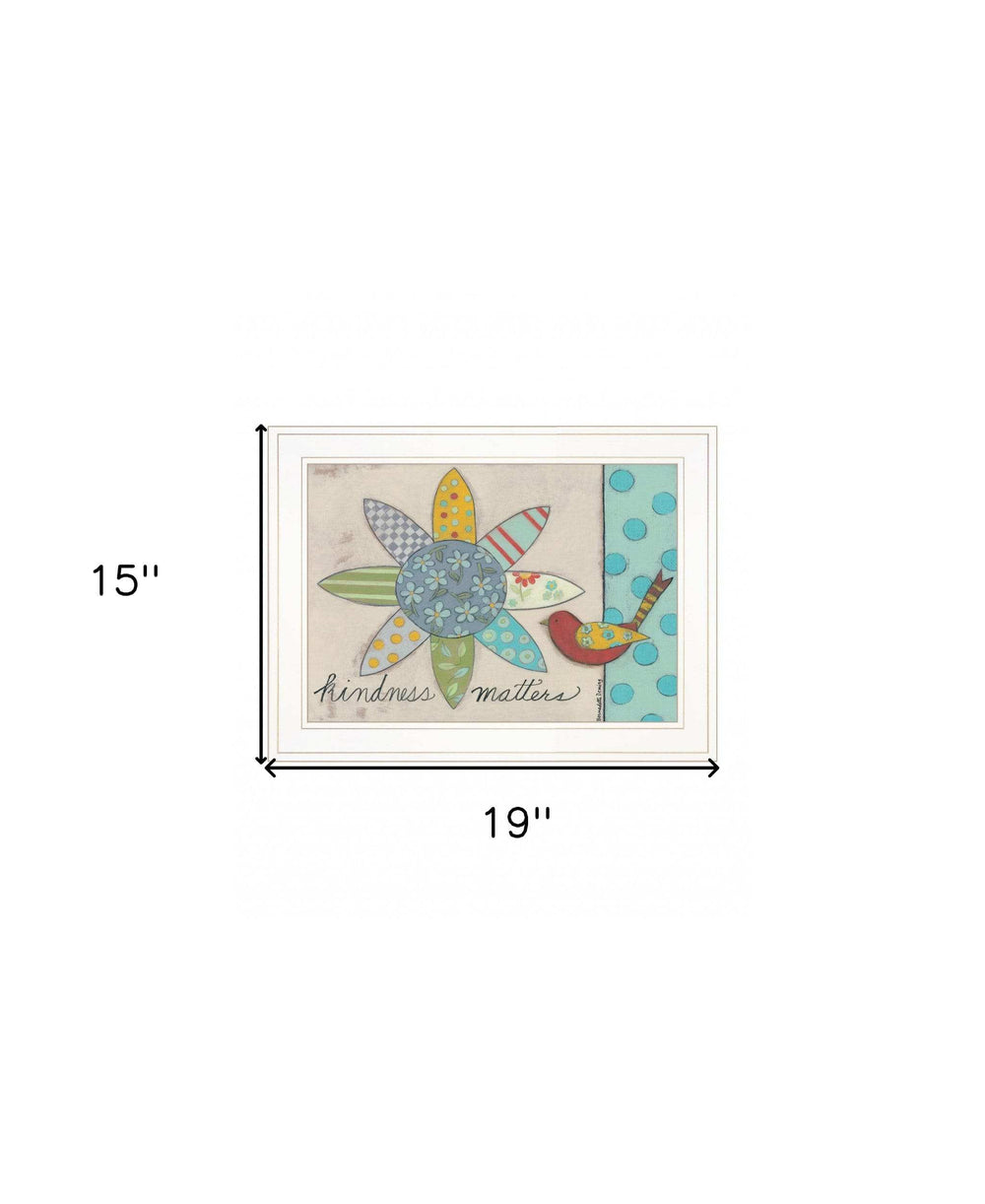 Kindness Matters 1 White Framed Print Wall Art - Homeroots - Flyclothing LLC