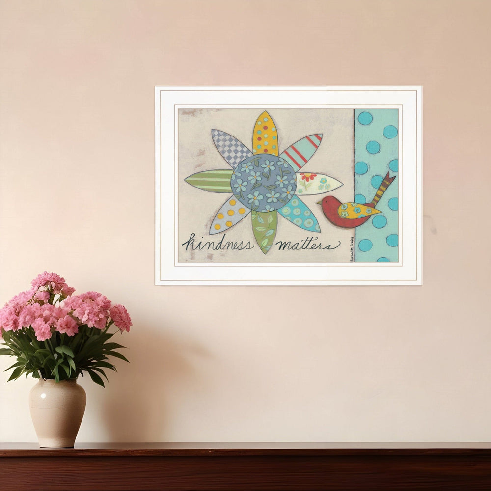 Kindness Matters 1 White Framed Print Wall Art - Homeroots