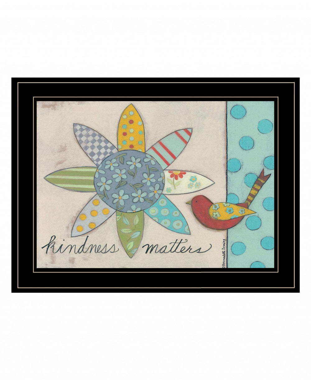 Kindness Matters 2 Black Framed Print Wall Art - Homeroots - Flyclothing LLC