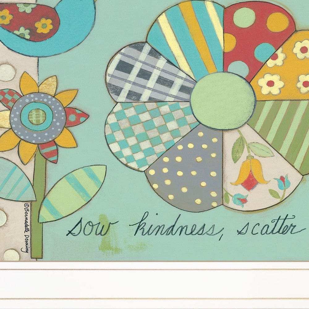 Sow Kindness Scatter Love 1 White Framed Print Wall Art - Homeroots - Flyclothing LLC