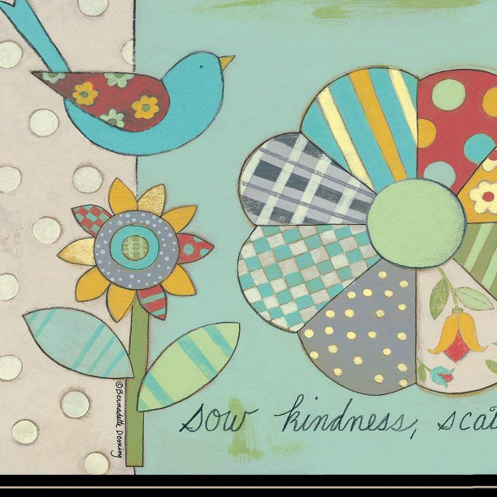 Sow Kindness Scatter Love 2 Black Framed Print Wall Art - Homeroots - Flyclothing LLC