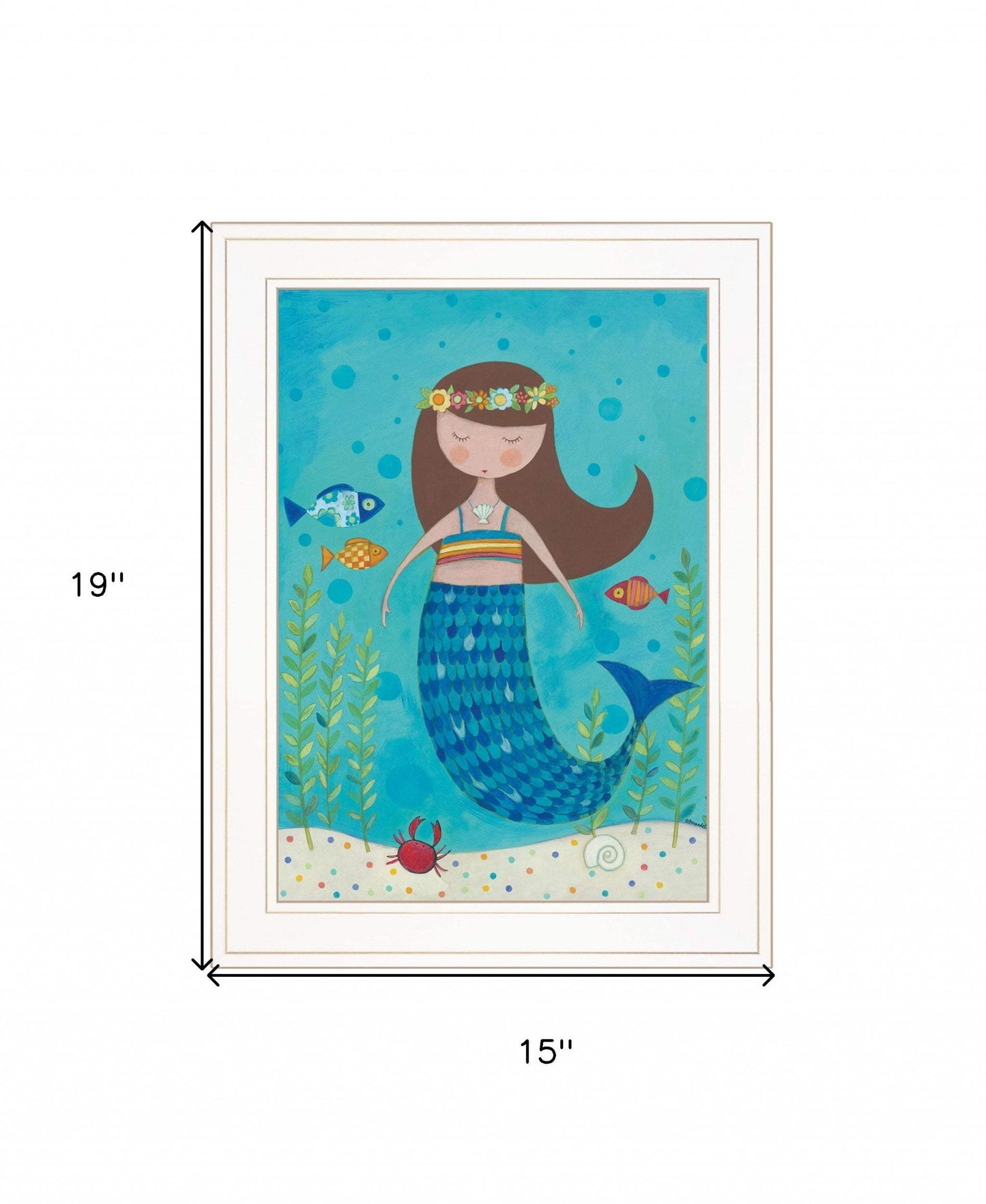 Under the Sea 3 White Framed Print Wall Art - Homeroots - Flyclothing LLC