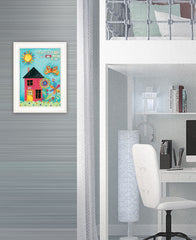 No Place Like Home 1 White Framed Print Wall Art - Homeroots