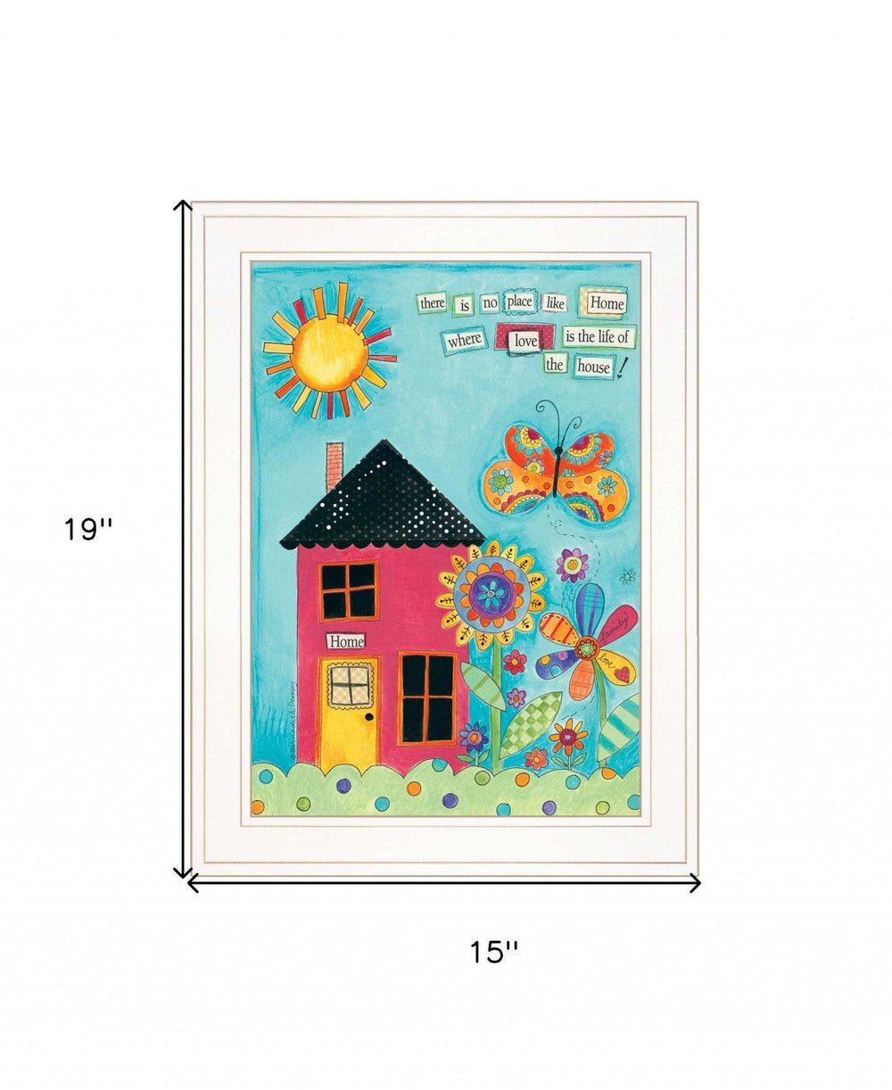 No Place Like Home 1 White Framed Print Wall Art - Homeroots - Flyclothing LLC