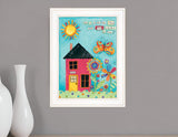 No Place Like Home 1 White Framed Print Wall Art - Homeroots - Flyclothing LLC